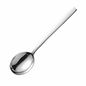 Ложка для супа «Киа»; сталь нержавеющая; длина=180/50, ширина=2 мм; металлический