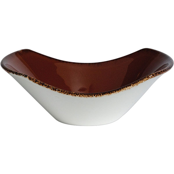 Салатник для комплимента «Террамеса мокка»; материал: фарфор; 40 мл; высота=3, длина=9, ширина=7 см.; темно-коричневая
