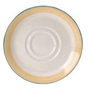 Блюдце «Рио Еллоу»; материал: фарфор; диаметр=11.8 см.; белый, желтый