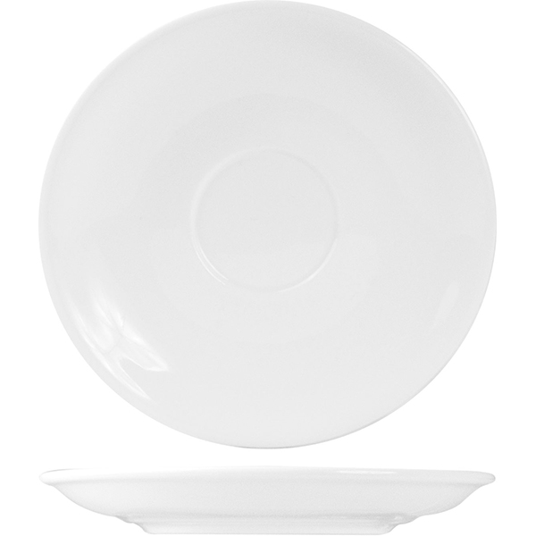 Блюдце «Кунстверк»; материал: фарфор; диаметр=15, высота=2 см.; белый