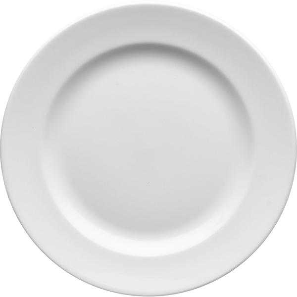 Тарелка мелкая «Монако Вайт»; материал: фарфор; диаметр=25 см.; белый