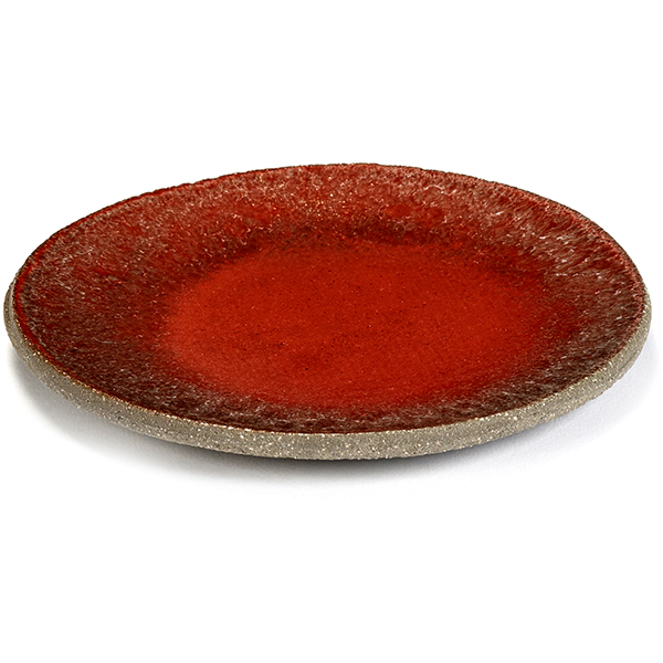 Тарелка бетон  D=14см  красный,серый Serax