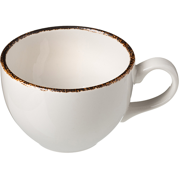 Чашка чайная «Браун дэппл»; фарфор; 225мл; белый, коричневый 