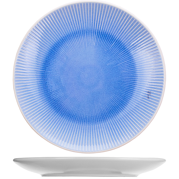 Тарелка «Сантьяго Блю»; керамика; D=25,H=3см; голубой