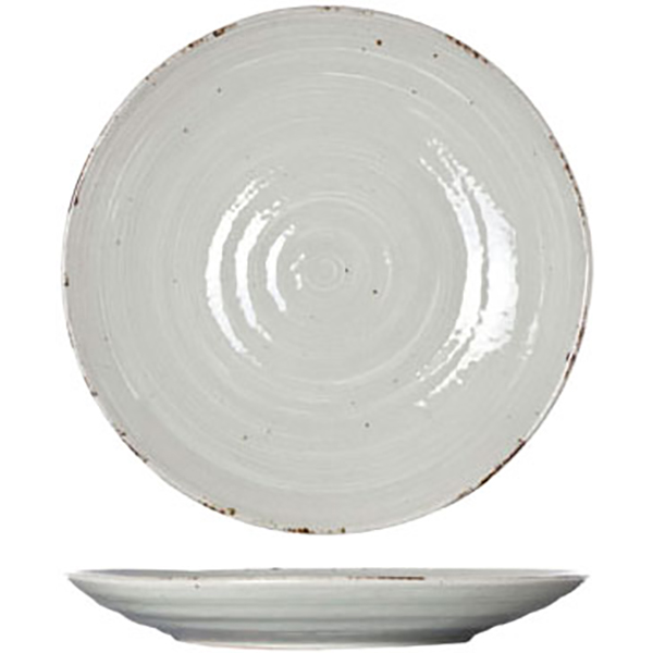 Тарелка «Авалон»; керамика; D=25см; серый