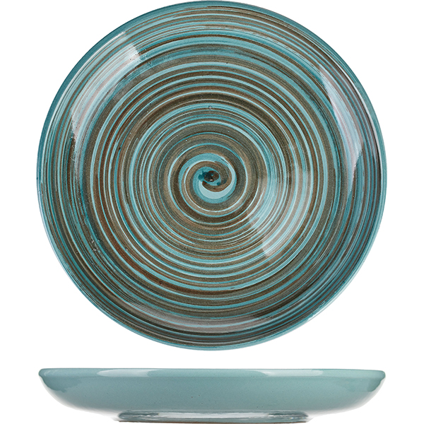 Тарелка  мелкая «Скандинавия»; керамика; D=18,H=3см; голубой