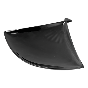 Блюдо-веер «Кунстверк»; материал: фарфор; высота=1.5, длина=20, ширина=13 см.; цвет: черный