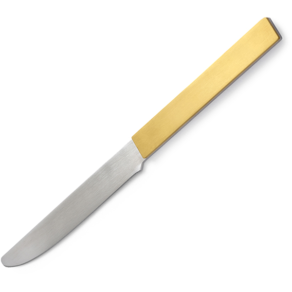 Нож столовый; сталь нержавейка; желтый 