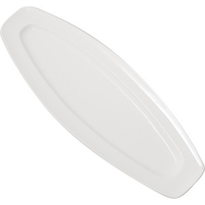 Блюдо овальное «Кунстверк»; материал: фарфор; высота=1.8, длина=48.5, ширина=16.5 см.; белый
