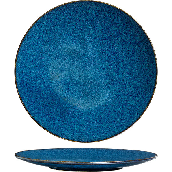 Тарелка мелкая; фарфор; D=28.5см; синий
