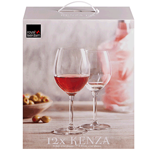 Набор фужеров для вина 400/330мл «Kenza» [12шт]; стекло; прозрачное 