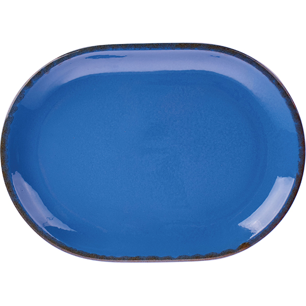Блюдо овальное «Синий крафт»  керамика  L=31/22см Борисовская Керамика
