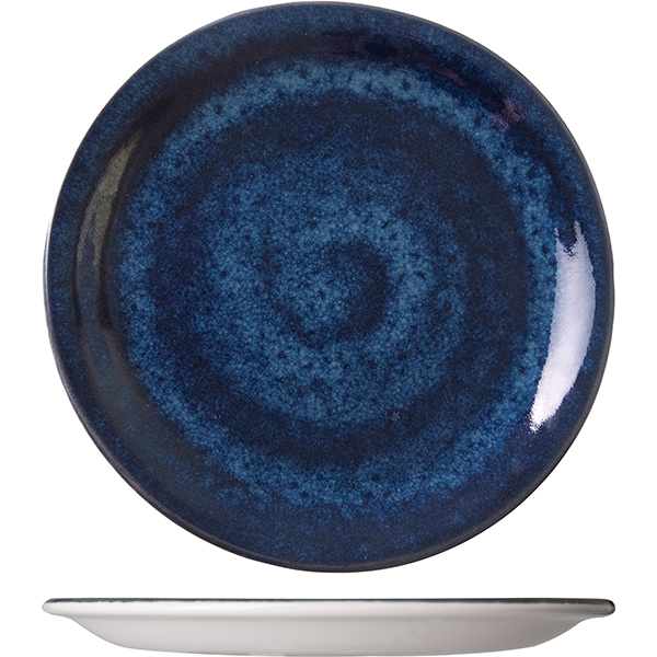 Тарелка мелкая «Везувиус»; фарфор; D=20.2см; синий