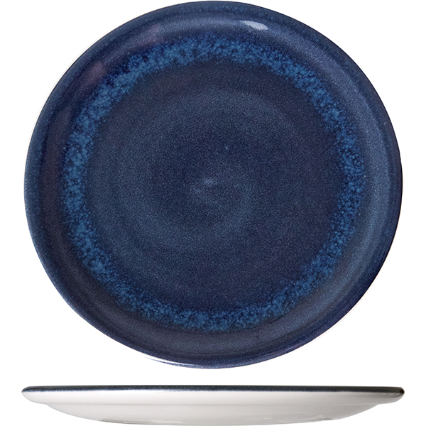 Тарелка пирожковая «Везувиус»; фарфор; D=15.2см; синий