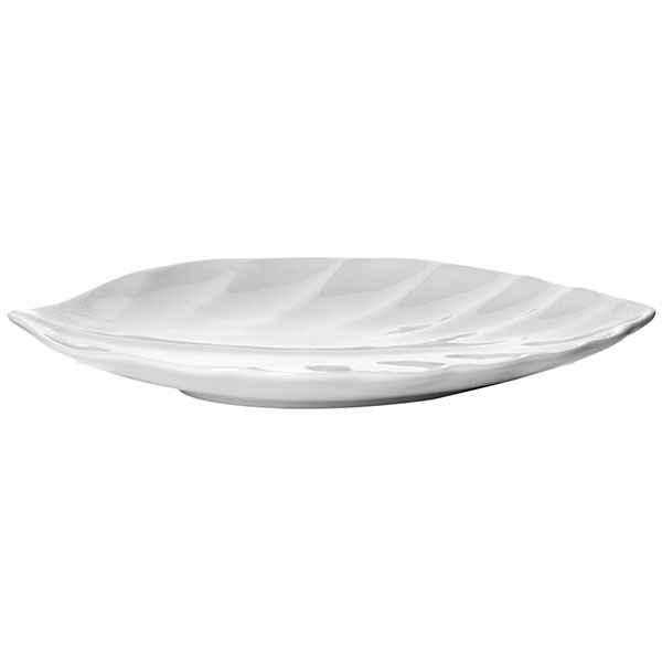 Блюдо-лист «Кунстверк»; материал: фарфор; высота=5.5, длина=25, ширина=18 см.; белый
