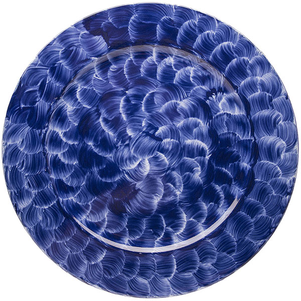 Тарелка «Индиго»;  фарфор;  D=28см;  синий