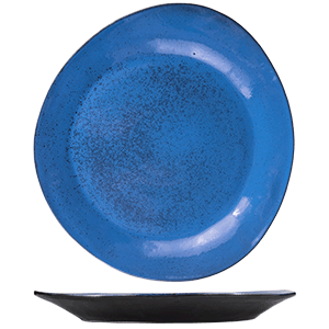 Тарелка «Млечный путь голубой»  фарфор  ,H=3,L=32,B=29см Борисовская Керамика