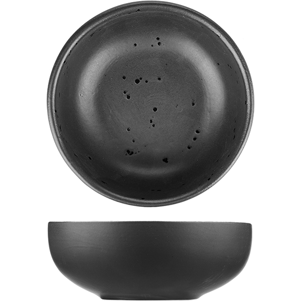 Салатник «Оникс»;  керамика;  1,3л;  D=215,H=75мм;  черный