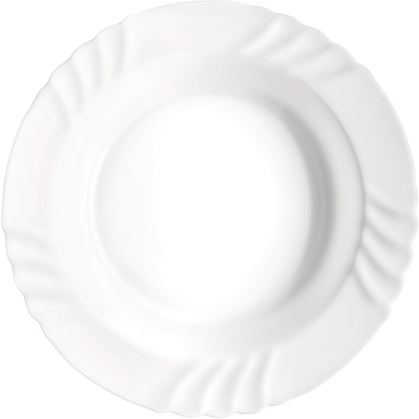 Блюдо глубокое «Эбро»; стекло; диаметр=32 см.; белый