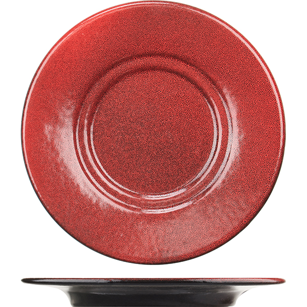 Блюдце универсальное «Млечный путь красный»   фарфор   D=15,5см Борисовская Керамика
