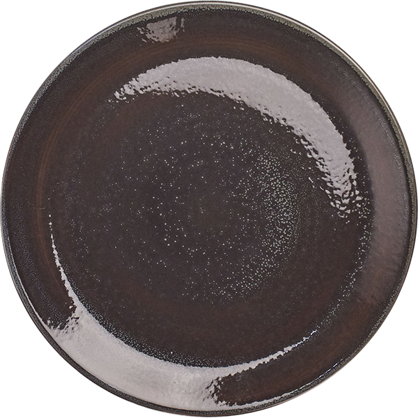 Тарелка мелкая «Революшн»; фарфор; D=30,H=2см; серый, коричневый 