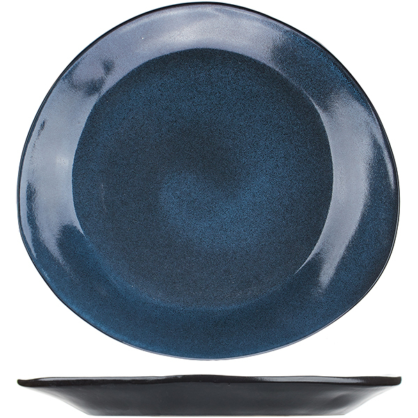 Тарелка «Млечный путь голубой»   фарфор   ,L=28,B=25,5см Борисовская Керамика