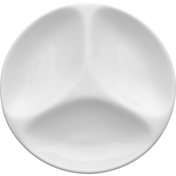 Менажница «Любяна»; материал: фарфор; диаметр=13, высота=2 см.; белый