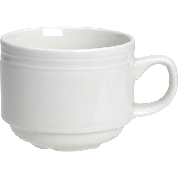 Чашка чайная «Бид»;  фарфор;  200мл;  белый