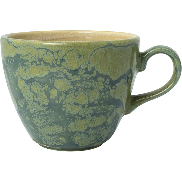 Чашка чайная «Аврора Революшн Джейд»; фарфор; 228мл; D=9см; зеленый, бежевый