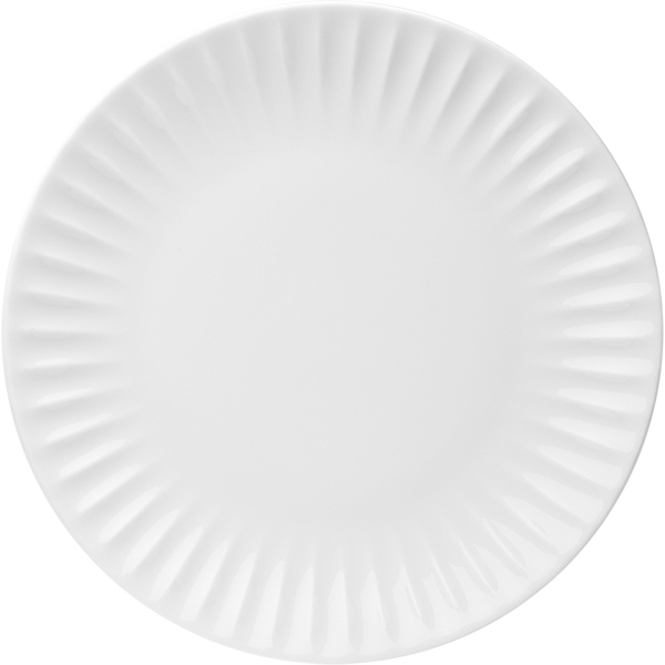 Тарелка мелкая «Ригби»; фарфор; D=20,6см; белый