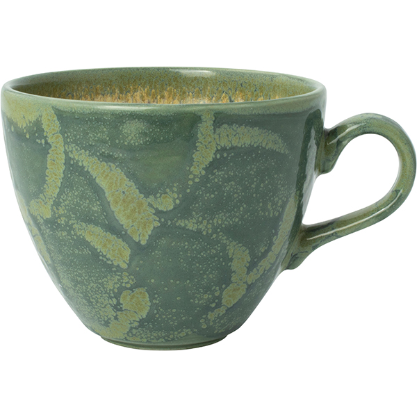 Чашка чайная «Аврора Революшн Джейд»; фарфор; 350мл; D=10,5см; зеленый, бежевый