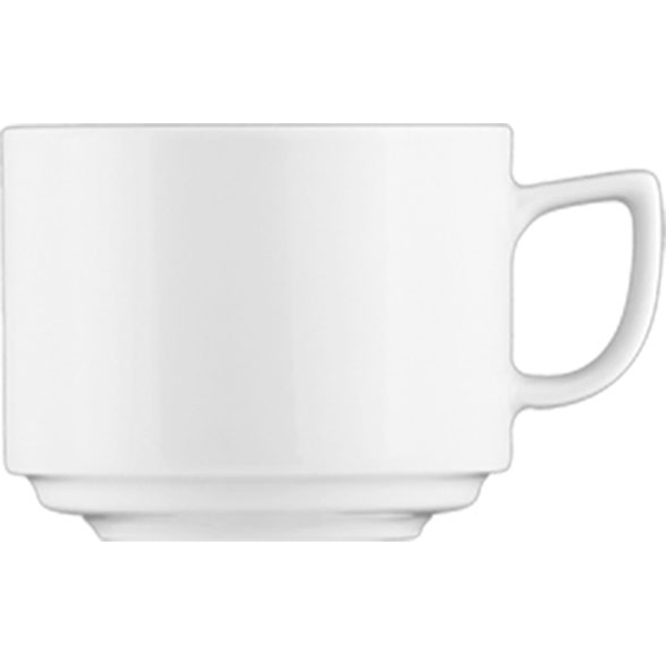 Чашка чайная «Тайм»; фарфор; 290мл; D=79,H=93мм; белый