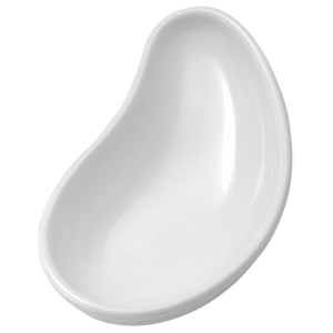 Блюдо-капля для комплимента «Миниатюра»; материал: фарфор; 26 мл; высота=2, длина=9, ширина=5 см.; белый
