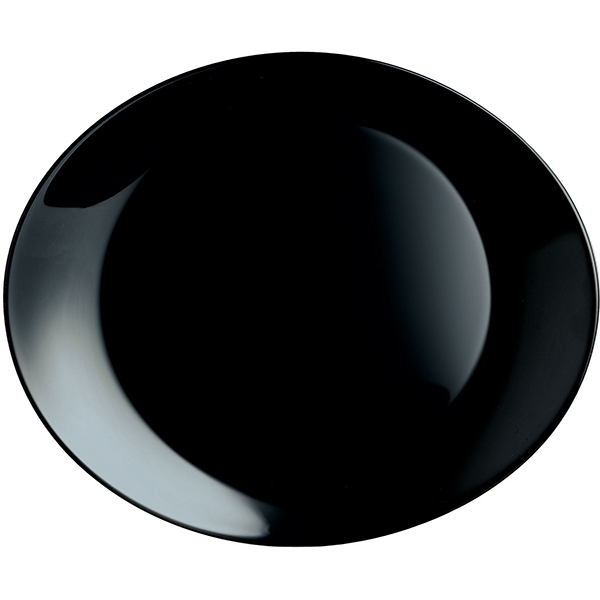 Тарелка для стейка «Эволюшн Блэк»; стекло; ,H=3,L=30,B=26см; черный