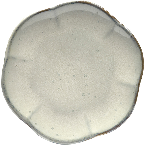 Тарелка волнистый край «Инку»; керамика; D=139,H=13мм; белый