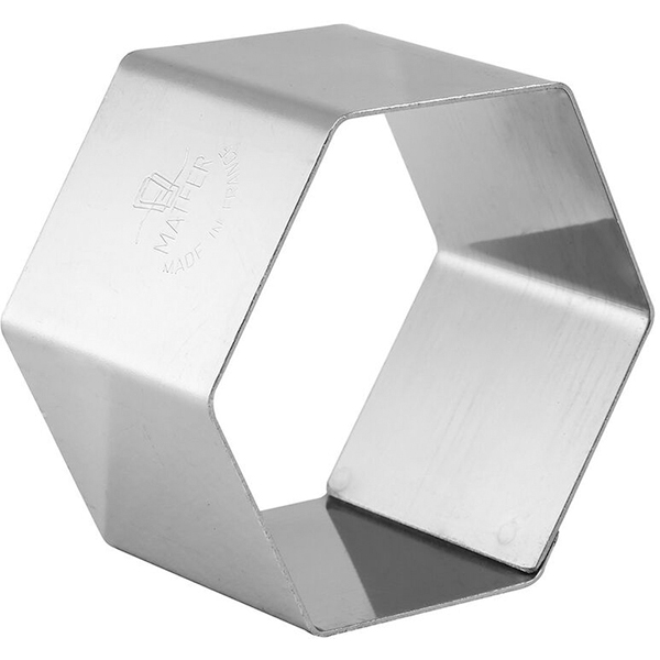 Форма кондитерская «Шестиугольник»[4шт]; сталь нержавеющая; ,H=4,L=7,B=7см