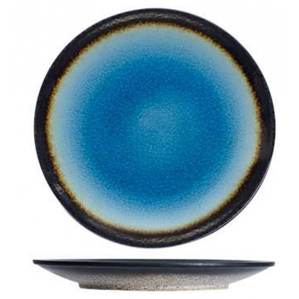 Тарелка мелкая «Фервидо»; керамика; D=265,H=20мм; голубая