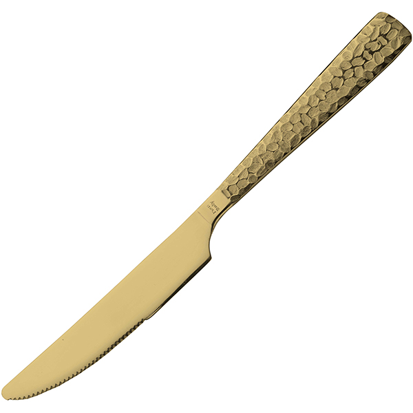 Нож десертный «Палас Мартелато»; сталь нержавеющая; золотой