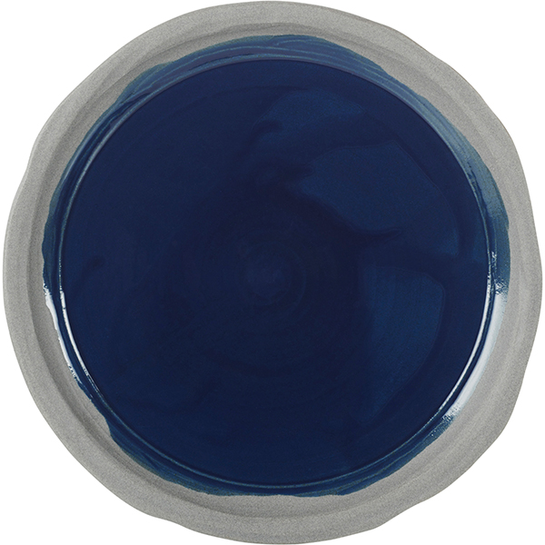 Тарелка мелкая «Нау»; керамика; D=23, H=2см; синий