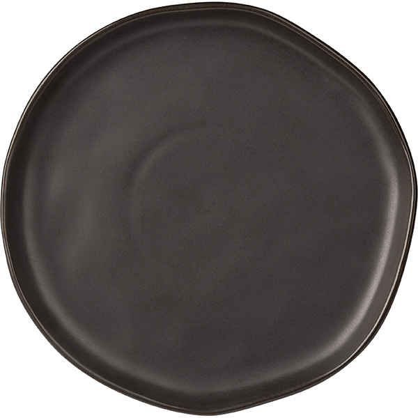 Тарелка «Шейд»; керамика; D=230, H=15мм; черный