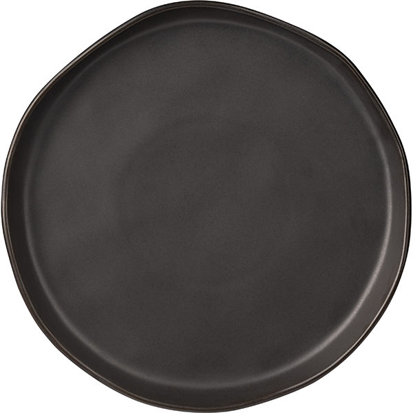 Тарелка «Шейд»; керамика; D=260, H=15мм; черный