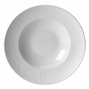 Тарелка для пасты «Оптик»; фарфор; 450мл; D=300, H=55мм; белый