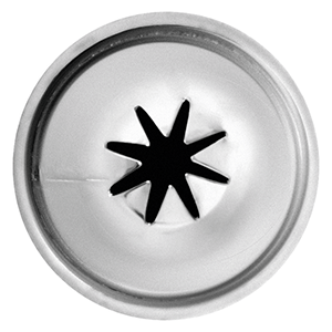 Насадка кондитерская «Звезда»; сталь нержавеющая; D=22/10, H=30мм; металлический