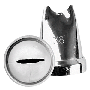 Насадка кондитерская «Полоска»; сталь нержавеющая; D=22, H=30мм; металлический