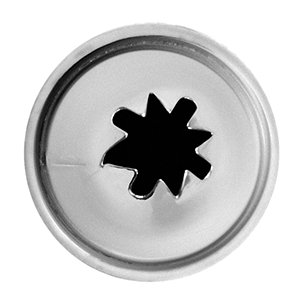 Насадка кондитерская «Звезда»; сталь нержавеющая; D=22/8, H=30мм; металлический