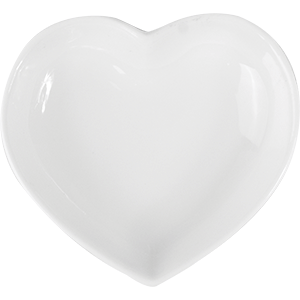 Блюдо-сердце для комплимента «Кунстверк»; фарфор; , H=11, L=78, B=65мм; белый