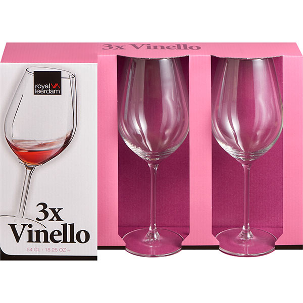 Набор бокалов для вина «Вайнелло»[3шт]; стекло; 0, 65л; прозрачный
