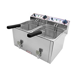 Фритюрница FR10+10LT; сталь; , H=35, 5, L=48, B=53см; 3Квт; металлический