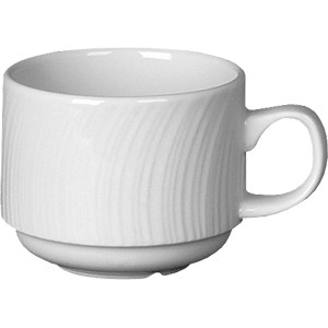 Чашка кофейная «Спайро»; фарфор; 85мл; D=60, H=45, L=85мм; белый