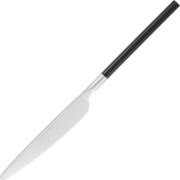 Нож столовый «Дистрикт Сильвер Блэк Глосс»; сталь нержавеющая; , L=225, B=18мм; серебрист., черный